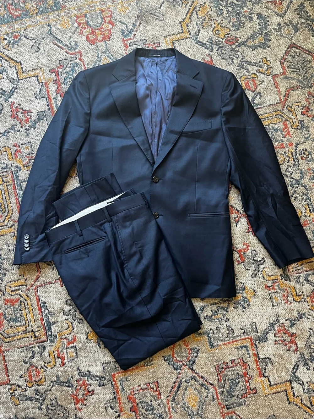 Suitsupply Men's Navy Two-Piece Suit 40R 32x30.5 100% Wool